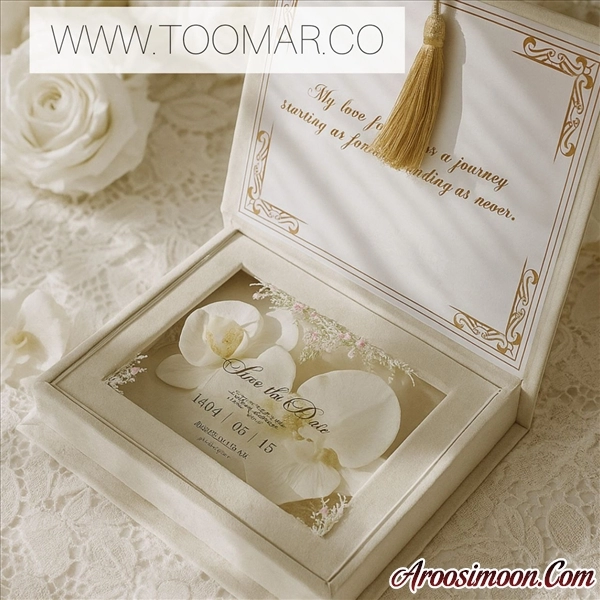 هاردباکس گل ارکیده دار رنگ شیری