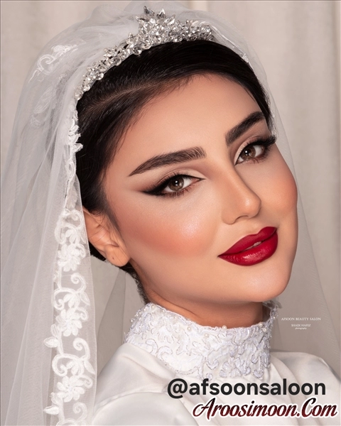 میکاپ عروس سلیقه ی عروسهای رژقرمز پسند