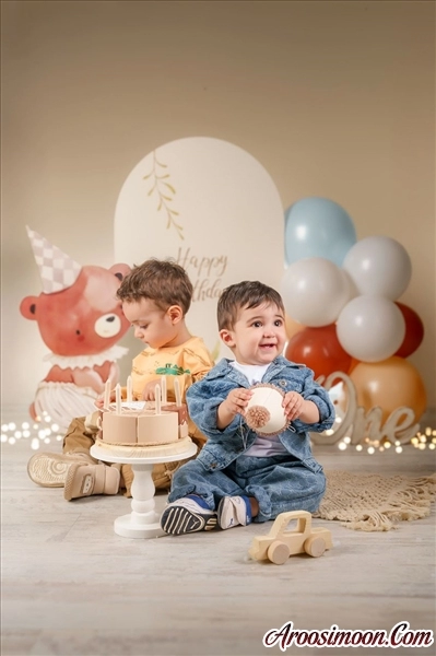 عکاسی تولد کودک در اصفهان آتلیه دکور خرسی