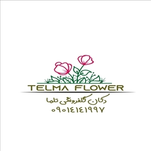 لوگو دکان گل فروشی آنلاین تلما